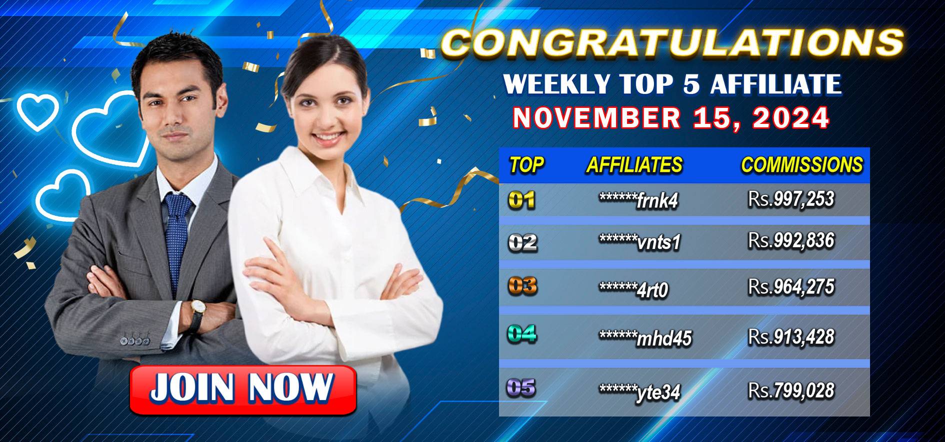 AFFILIATE weekly top 5 bjaff top banner Nov 15, 2024